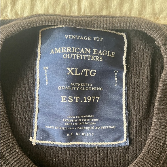 American Eagle Outfitters Vintage Fit Black Shirt - Picture 2 of 4